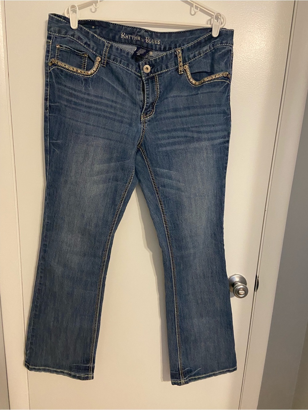 Rhythm & Blues Women's Boot Cut Jeans — Dark Blue Wash